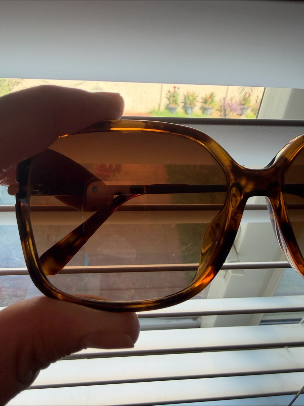 Coach Square Metal Sunglasses C6190 512074 Dark Tortoise Brown Gold Women’s - Picture 9 of 10